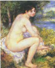 Pierre Renoir  Female Nude in a Landscape